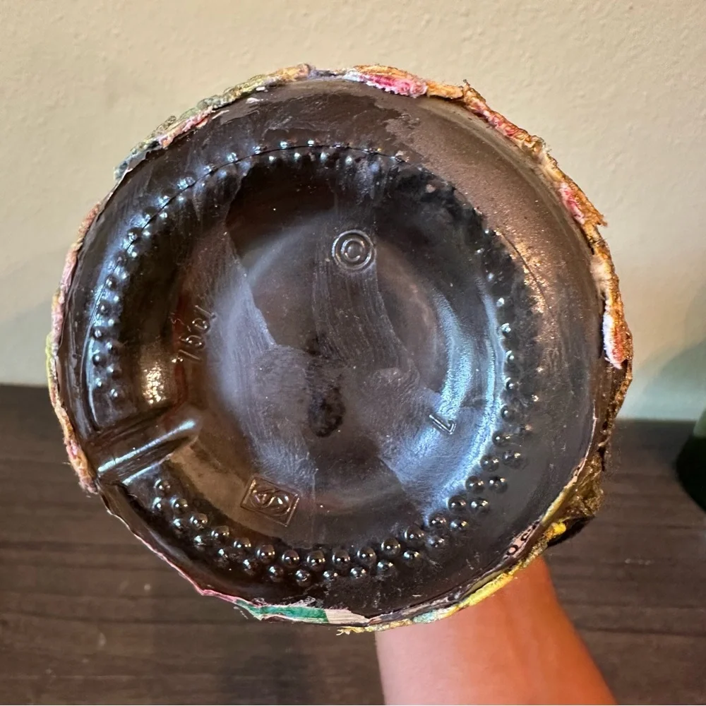 Boho Bohemian Luxe Bejeweled Decorative‎ Bottle Vase Vintage